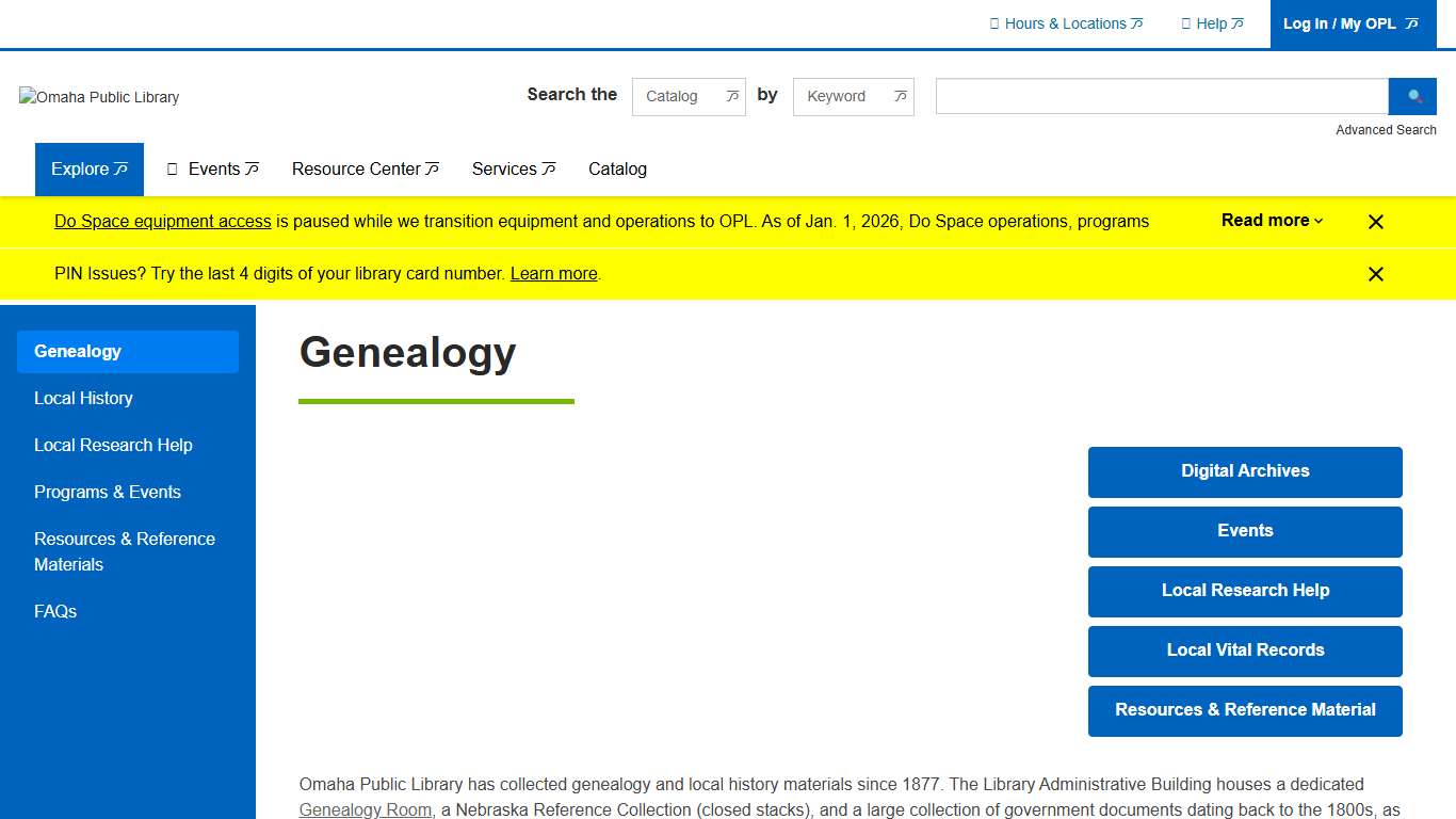 Genealogy & Local History | Omaha Public Library