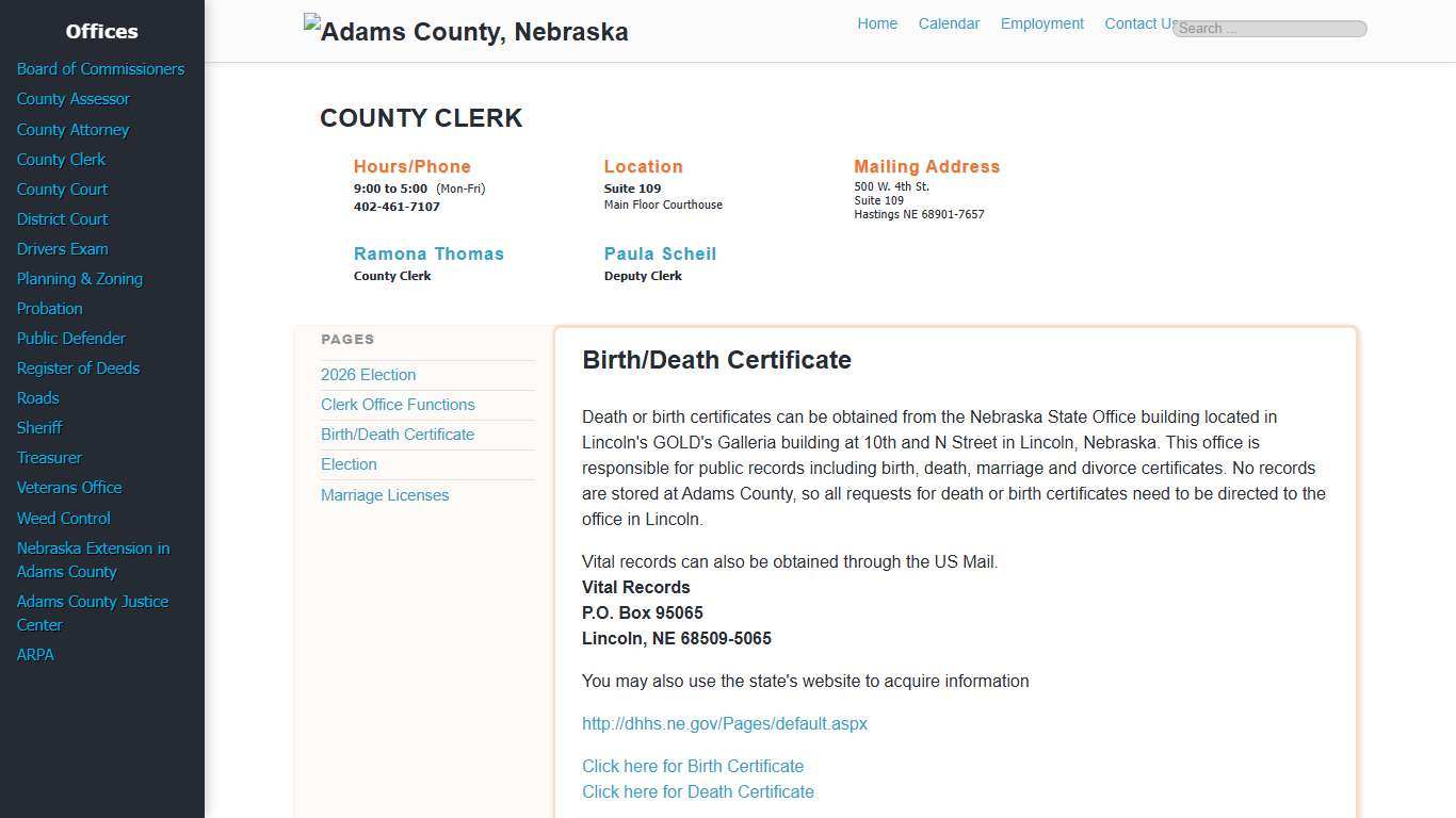 Birth/Death Certificate